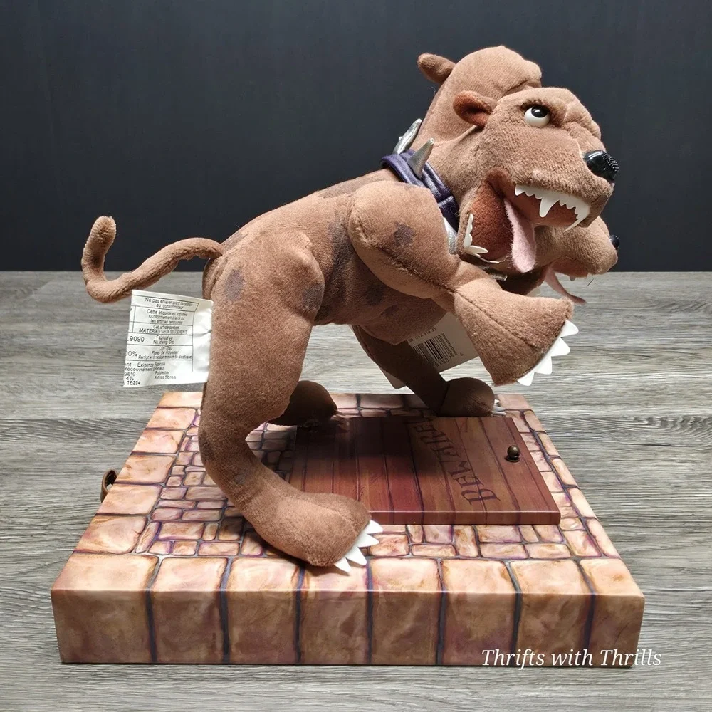 Vintage Harry Potter Fluffy Plush Guarding The Trap Door W/Stone And Stickers